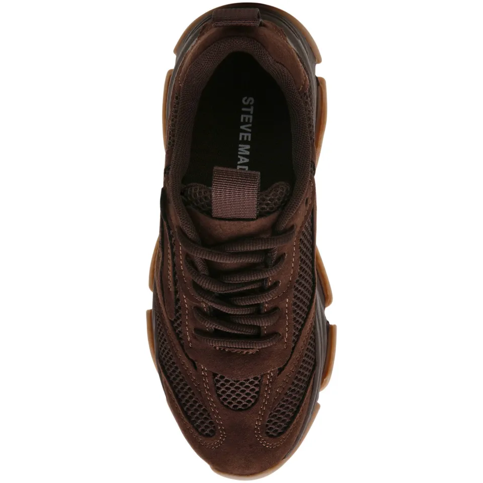 Steve Madden chunky suèdelook sneakers - donkerbruin, foto 2