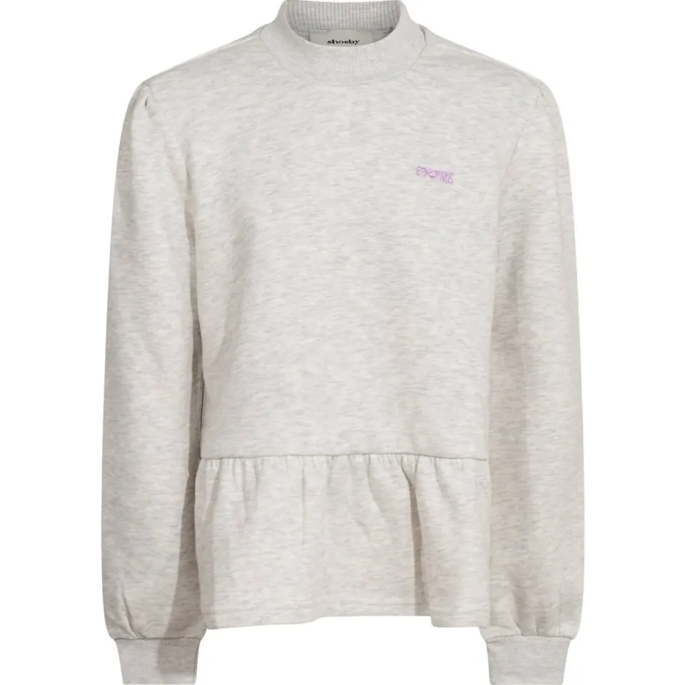 Shoeby aansluitende sweater met ruches - lichtgrijs, foto 2