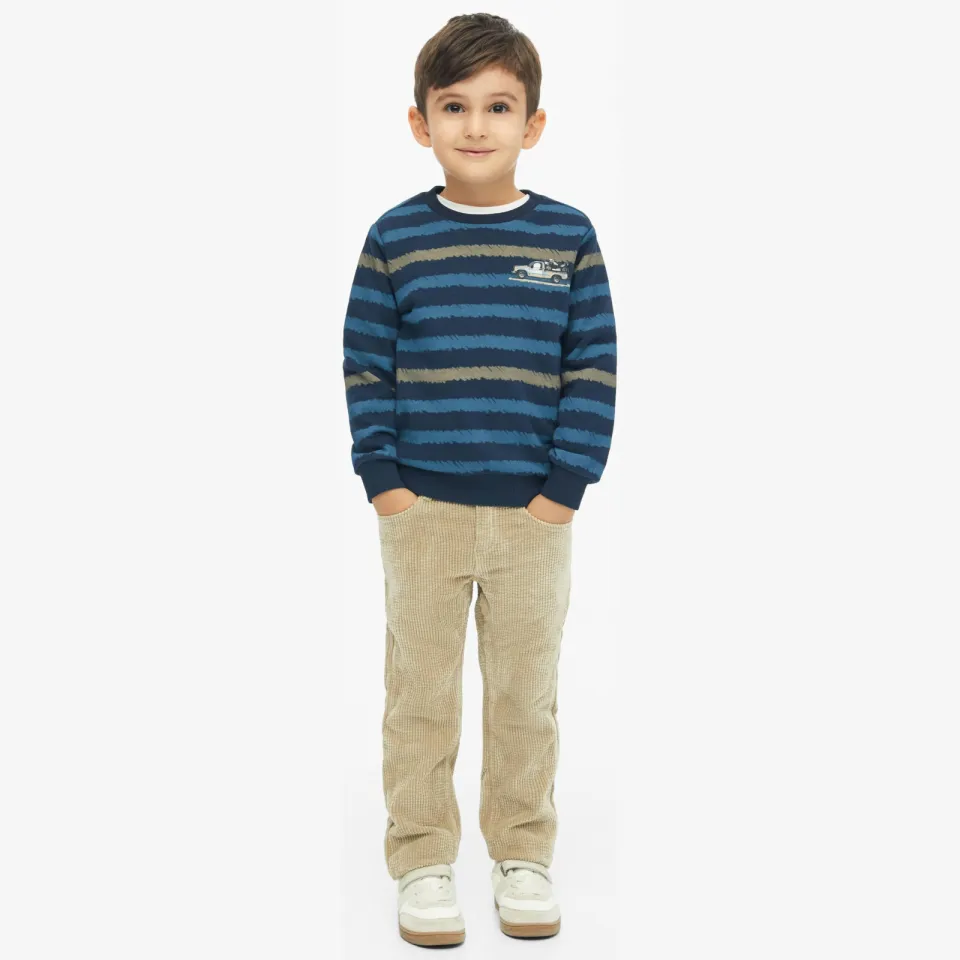 S.Oliver gestreepte sweater - donkerblauw/blauw/beige
