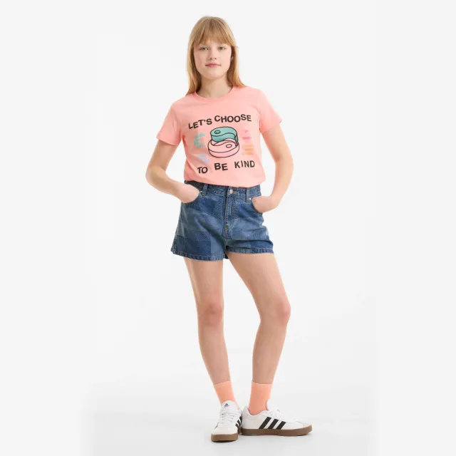 Me & My Monkey denim patchwork short Jill blauw, foto 5