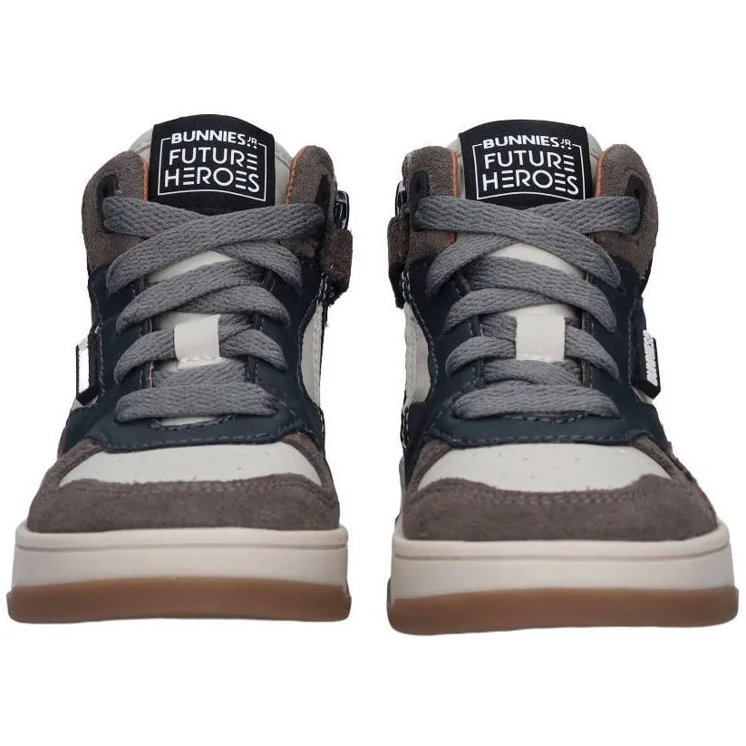 BunniesJR leren sneakers - antraciet/beige, foto 5