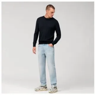 Trui Olymp Trui O-Hals Wol Donkerblauw marine, foto 2