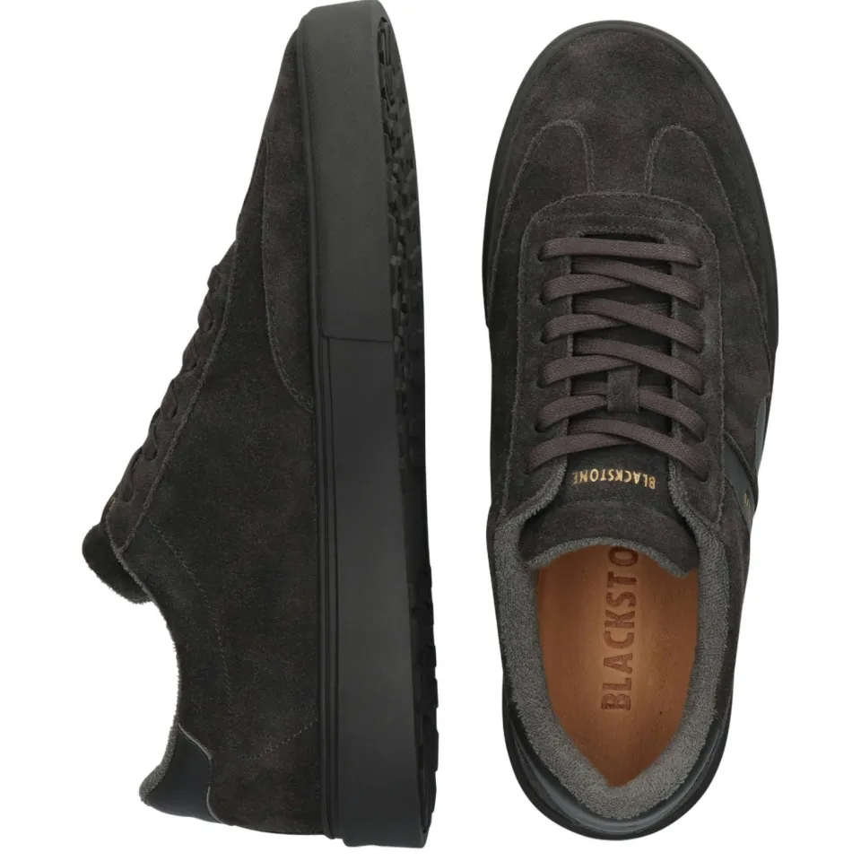 Blackstone Quartz Auden suède sneakers met logo - antraciet, foto 4