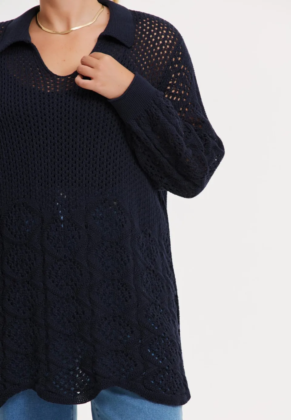 Yoek top blauw crochet, foto 5