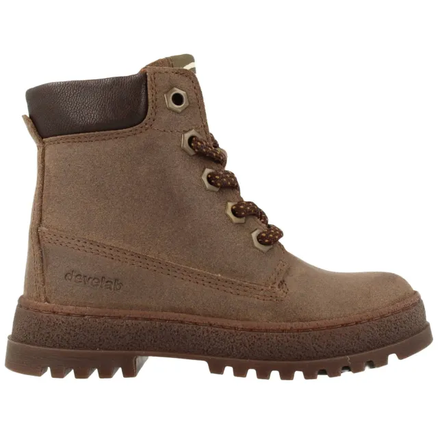 Develab leren enkelboots - donkerbruin