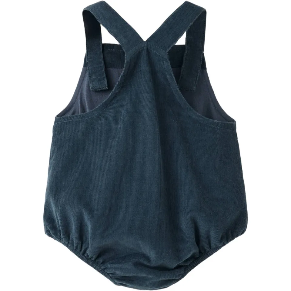Mango Kids romper met corduroy details - marineblauw, foto 3