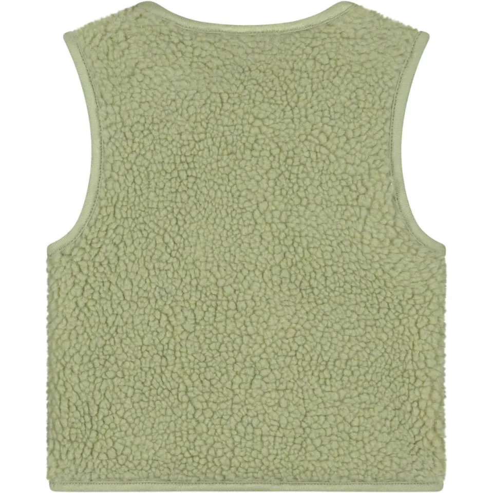 Babyface rechtvallende teddy gilet - groen, foto 2