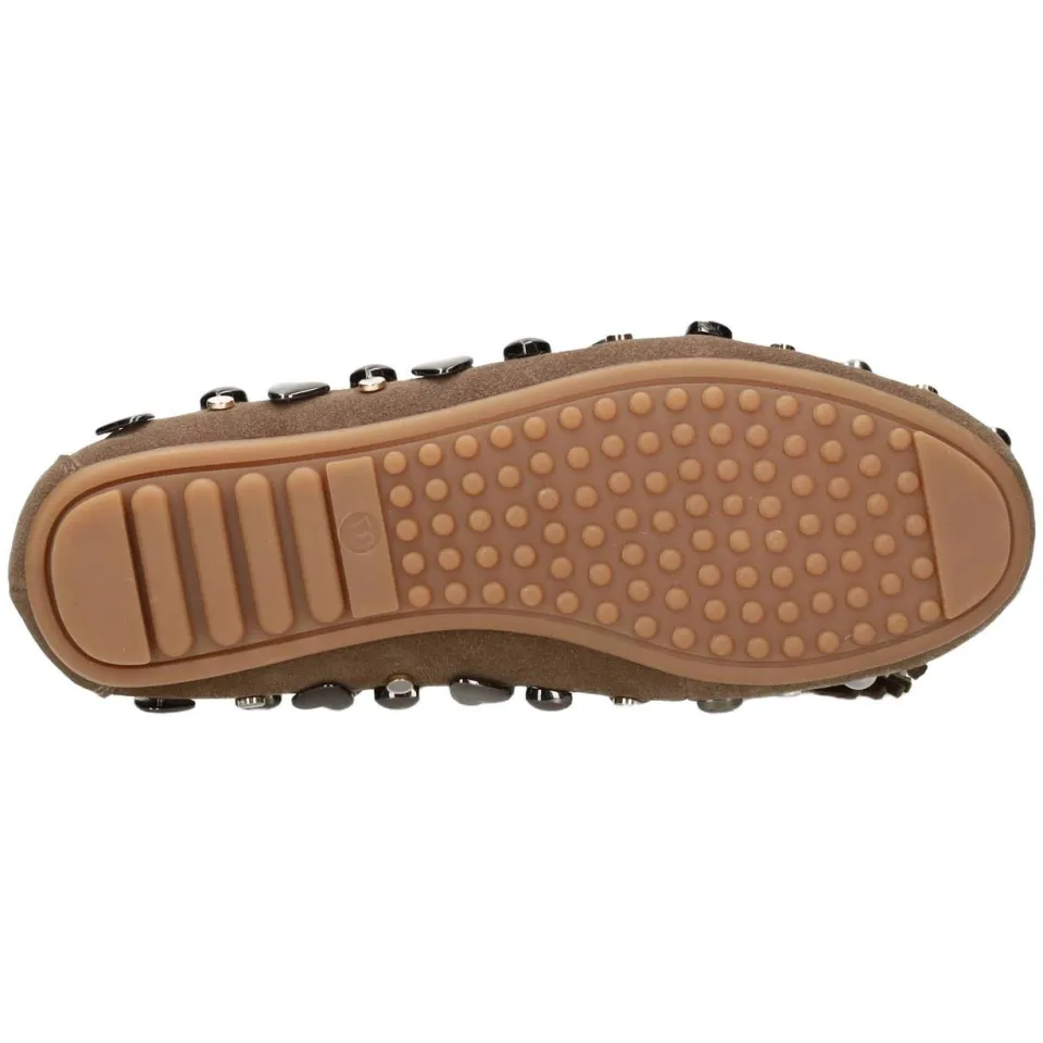 Poelman Serena suède mocassins met studs - taupe, foto 8
