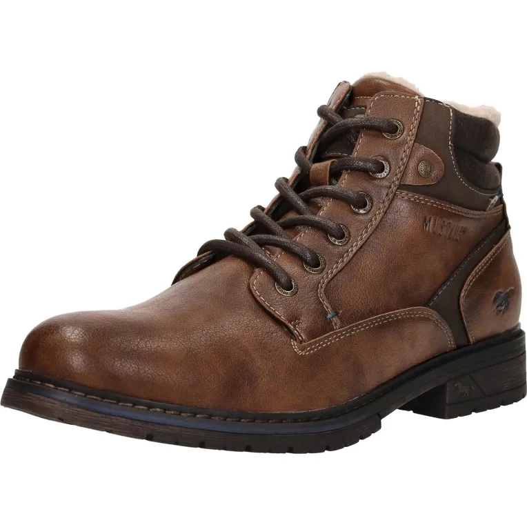 Mustang hoge veterschoen cognac, foto 3