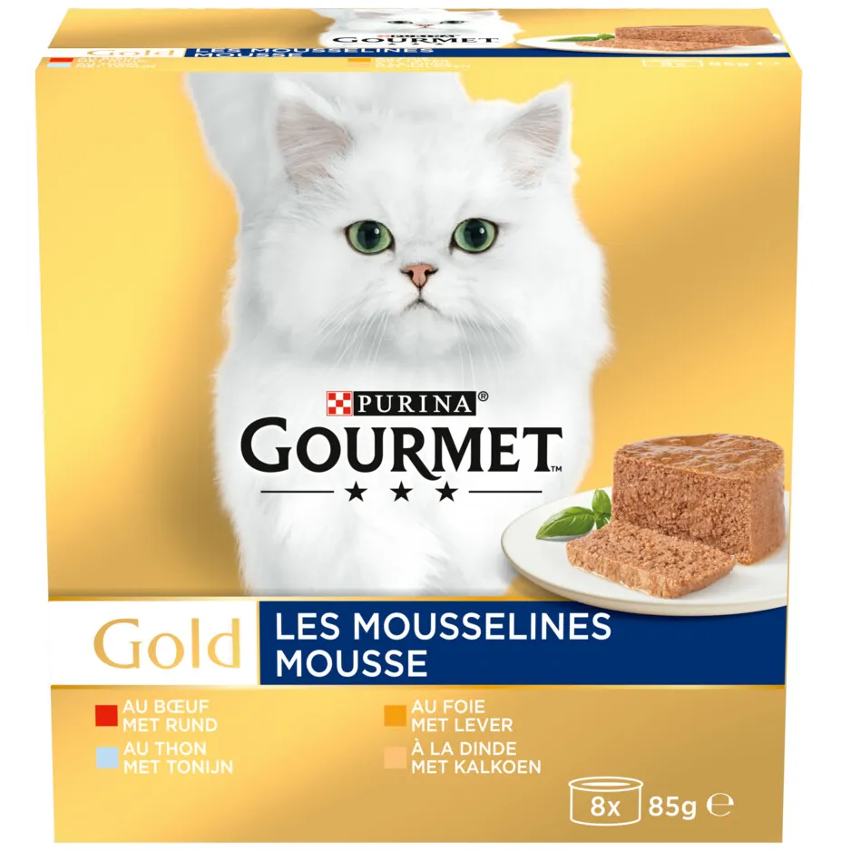 Gourmet Gold Mousse natvoer kat mix, foto 4