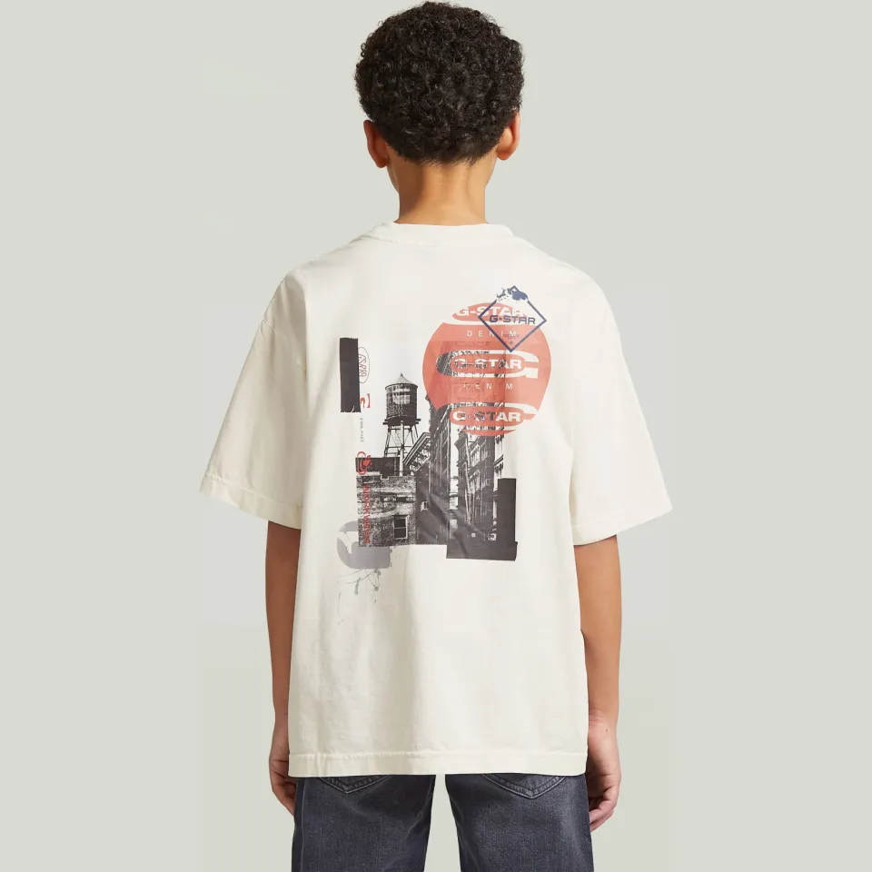 G-Star T-shirt met backprint wit, foto 5
