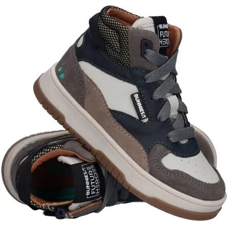 BunniesJR leren sneakers - antraciet/beige, foto 4
