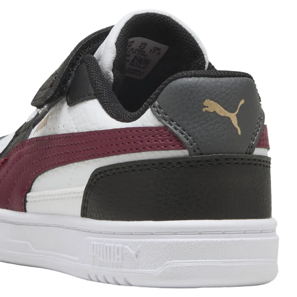 Puma Caven III lage sneaker zwart wit bordeaux, foto 4