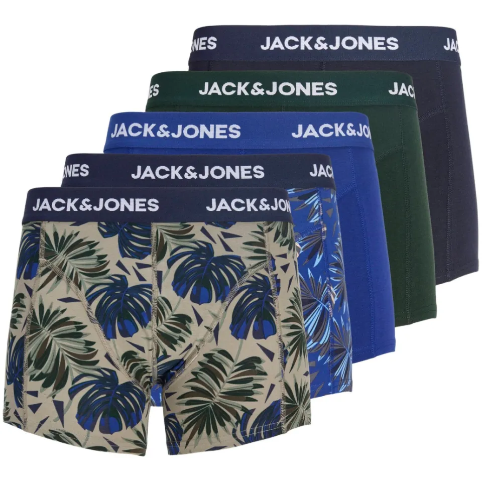 Jack & Jones boxershorts (set van 5) blauw/groen/beige, foto 3