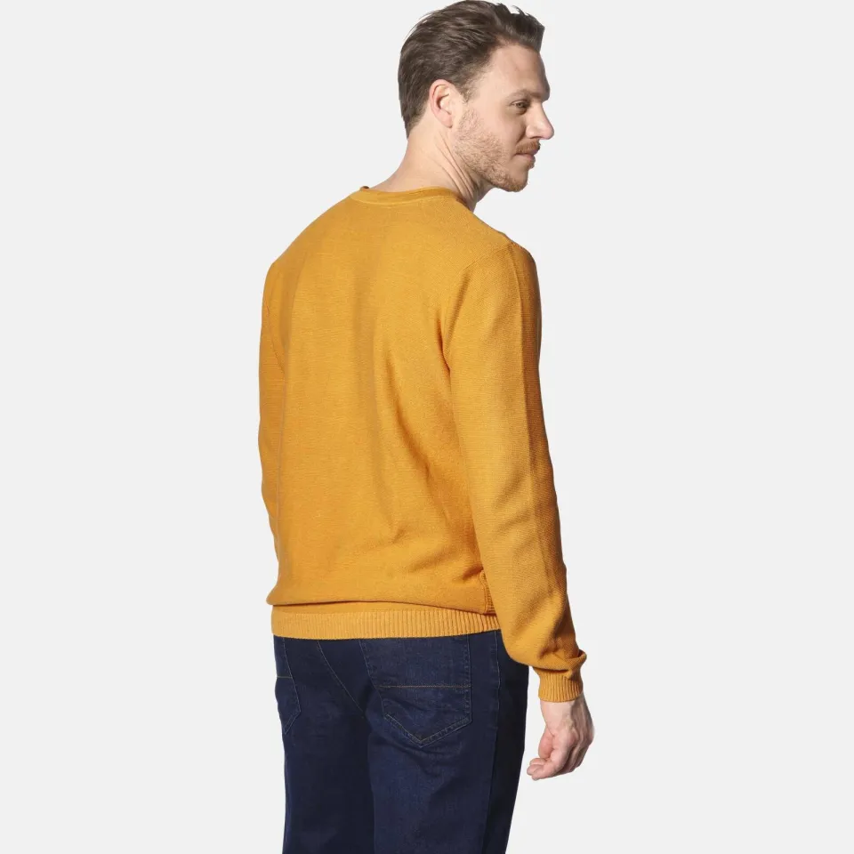 Jan Vanderstorm +FIT Collectie gebreide trui TRYGVE Plus okergeel, foto 5