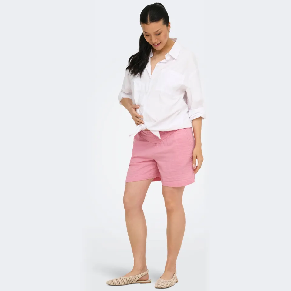 Only Maternity zwangerschaps casual short roze