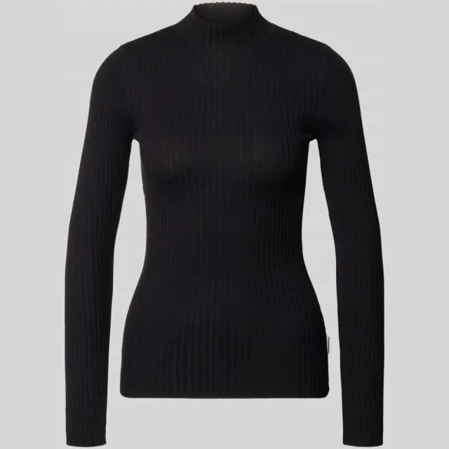 ARMEDANGELS slim fit gebreide pullover van puur katoen model 'ALAANIA' Zwart