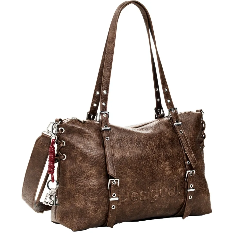 Desigual Half Logo Lanuza schoudertas bruin, foto 3
