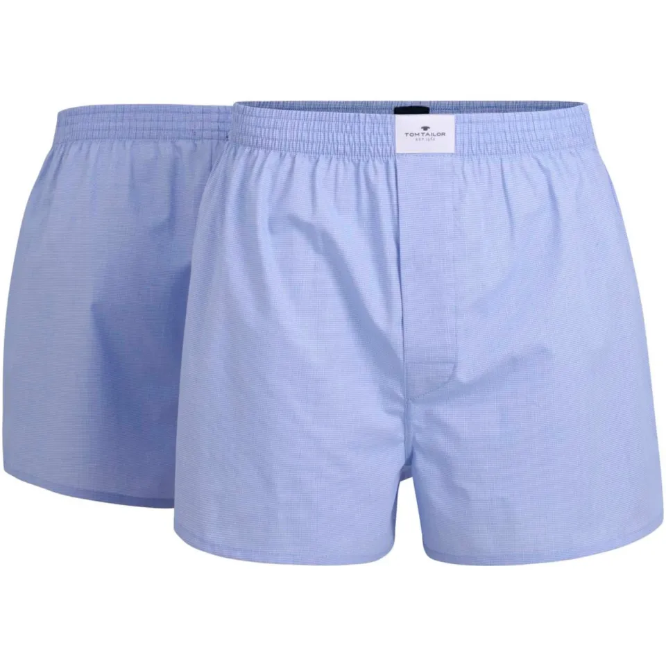 Tom Tailor Boxershorts van katoen in set van 2 Blauw