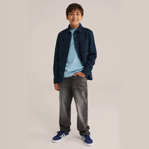 WE Fashion overshirt marineblauw, foto 3