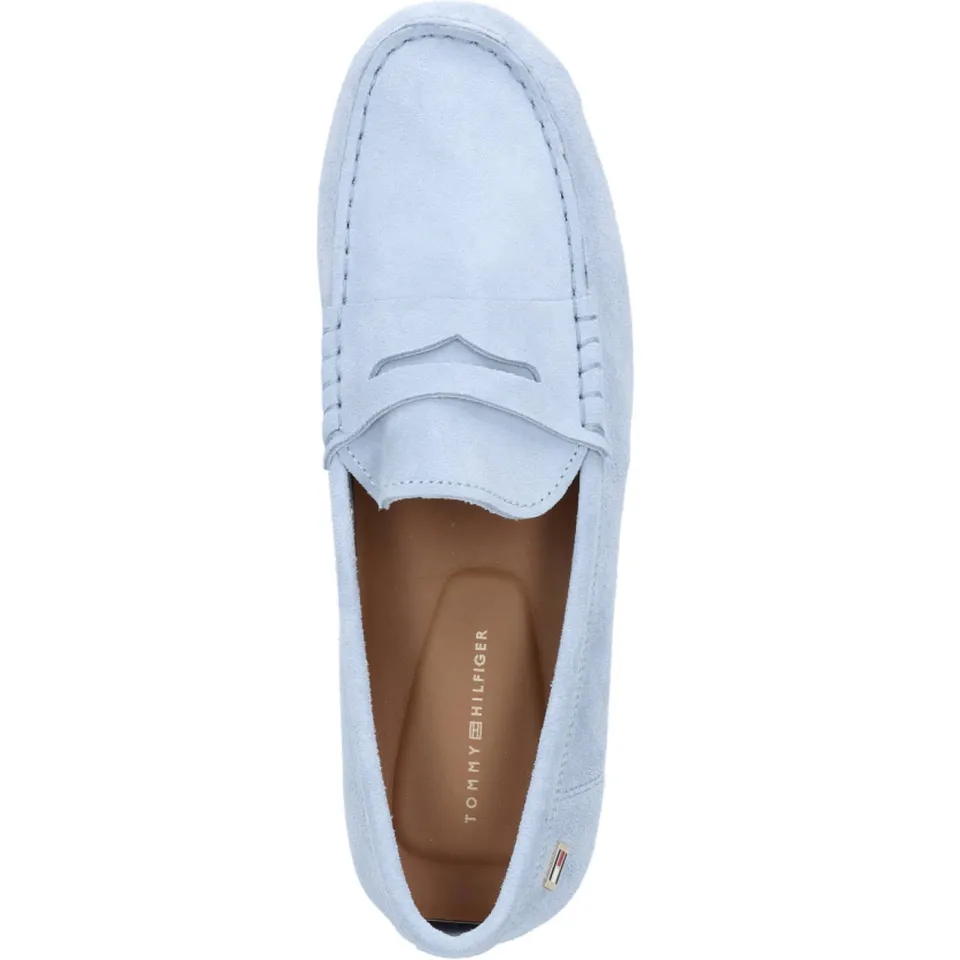Tommy Hilfiger suède mocassins lichtblauw, foto 5