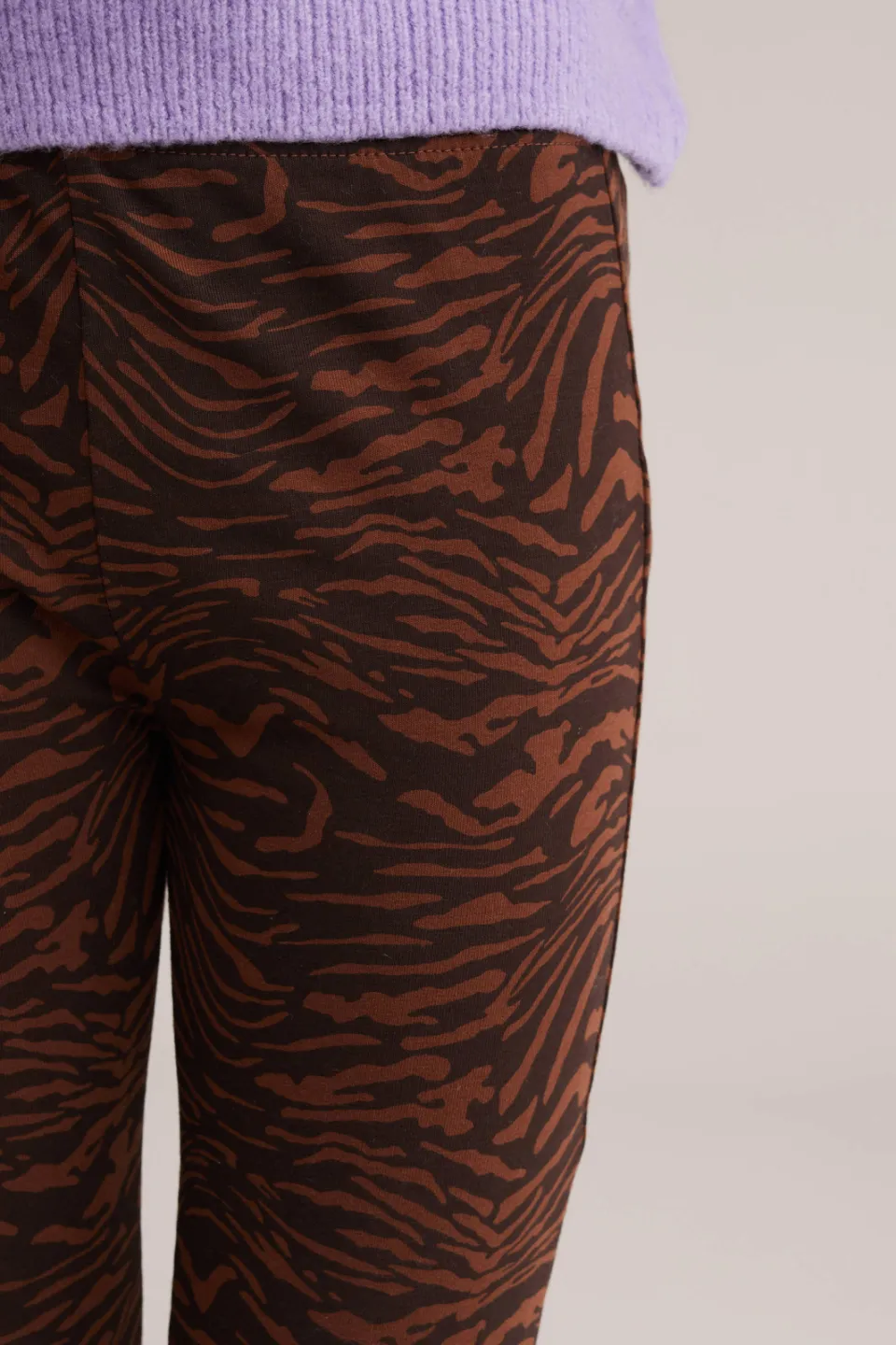WE Fashion flared leggings zwart/bruin (set van 2), foto 5