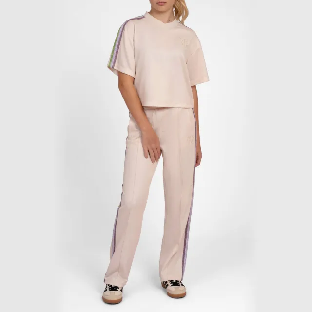 Nik & Nik wide leg casual broek beige, foto 4