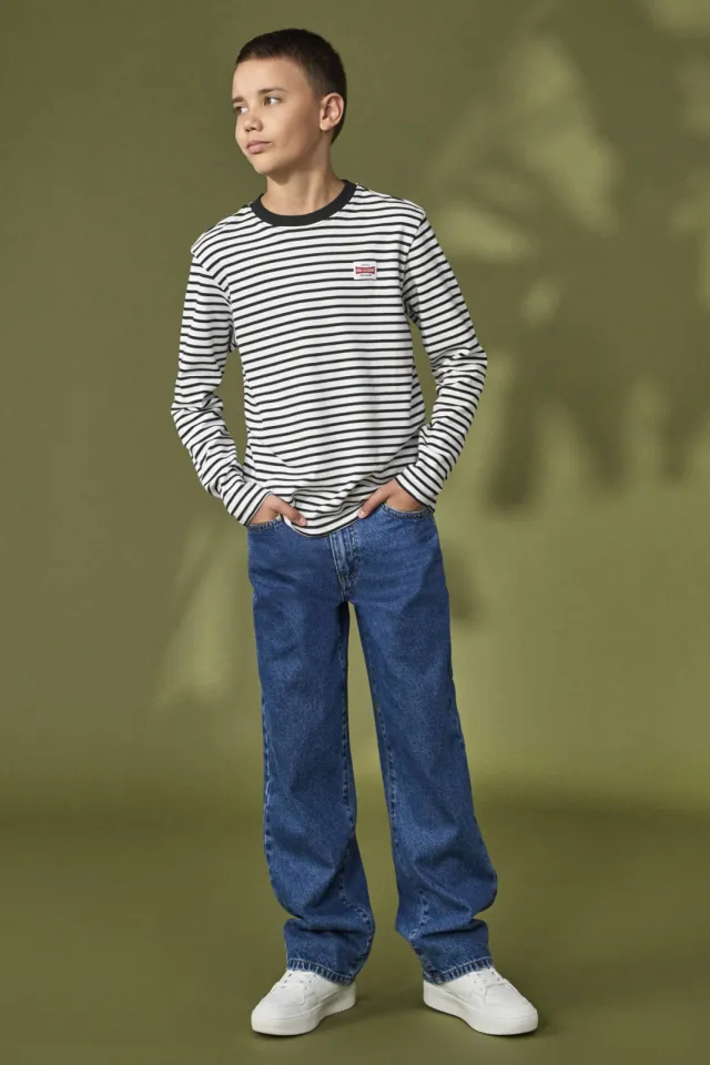 Only & Sons JUNIOR loose fit jeans medium blue denim, foto 2
