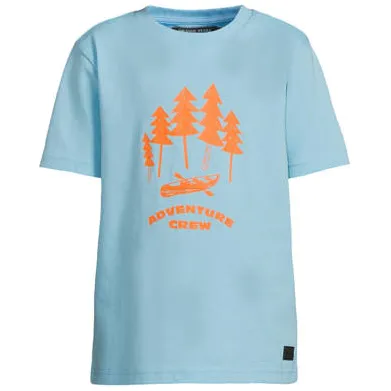 Orange Stars T-shirt lichtblauw met print