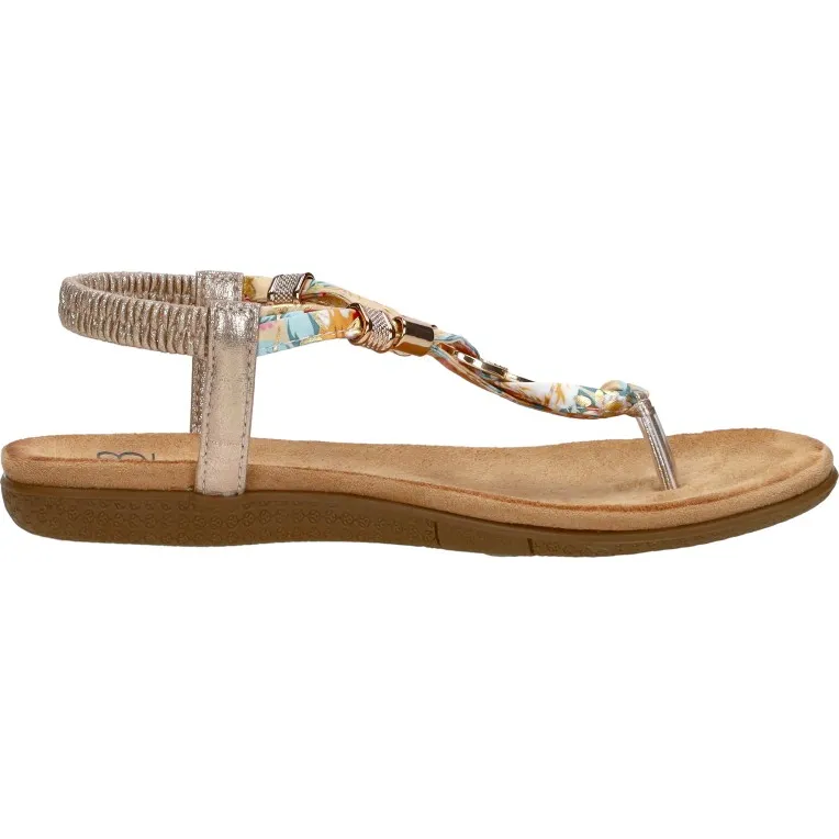 Sub55 sandalen plat goudkleur
