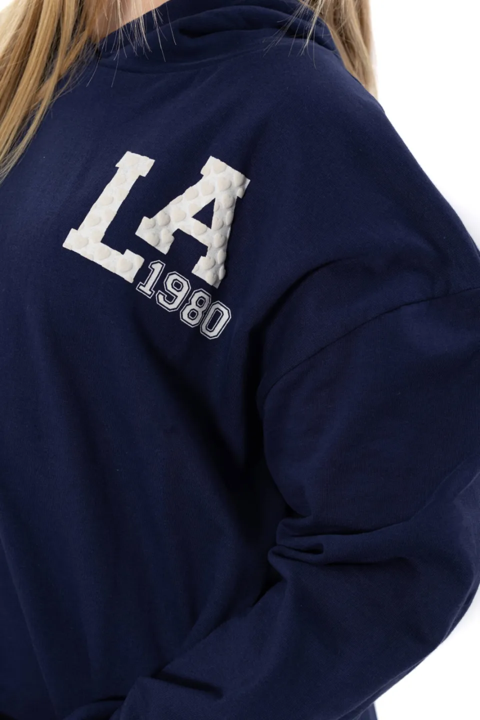 No Way Monday oversized hoodie met backprint - donkerblauw, foto 7