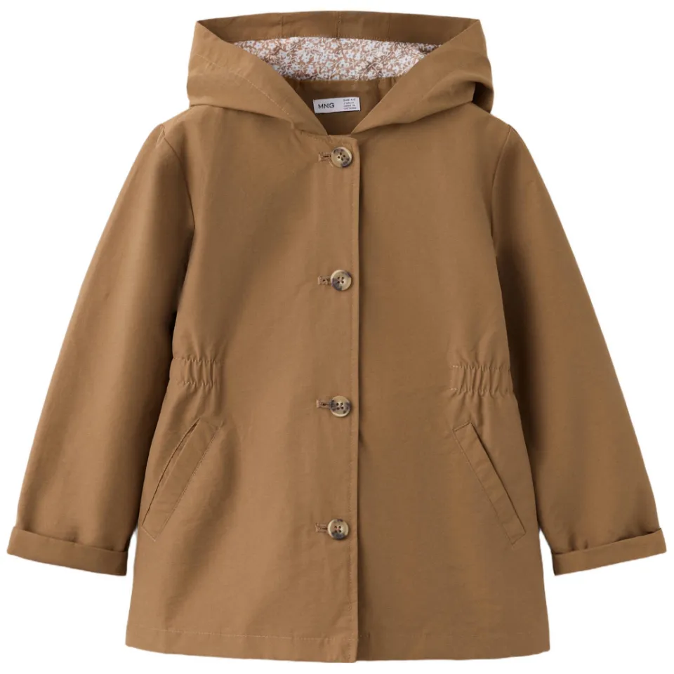 Mango Kids katoenen parka bruin, foto 2
