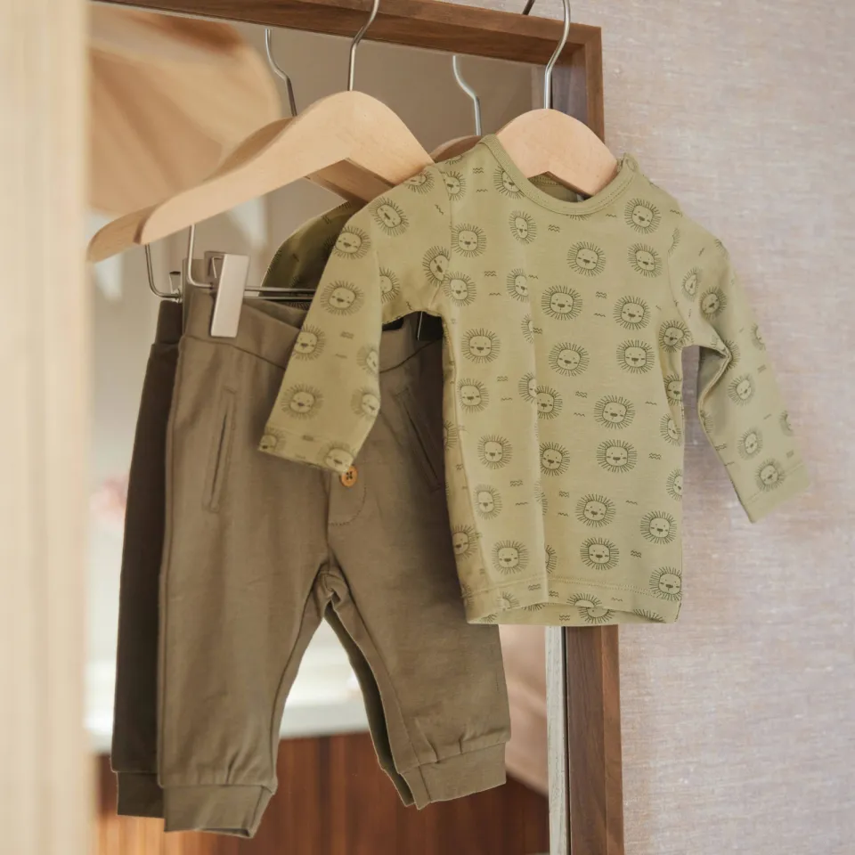 Dirkje longsleeve groen met all over print, foto 3