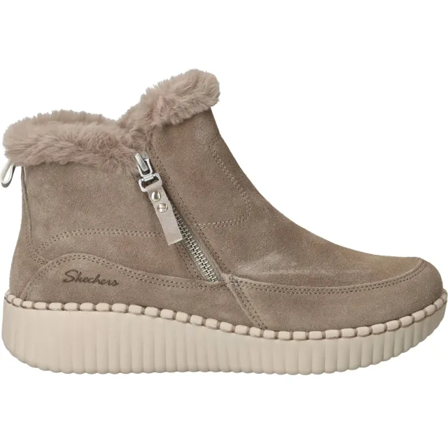 Skechers Relaxed Fit Wilshire BLVD Fresh Zip enkellaarsje taupe Beige