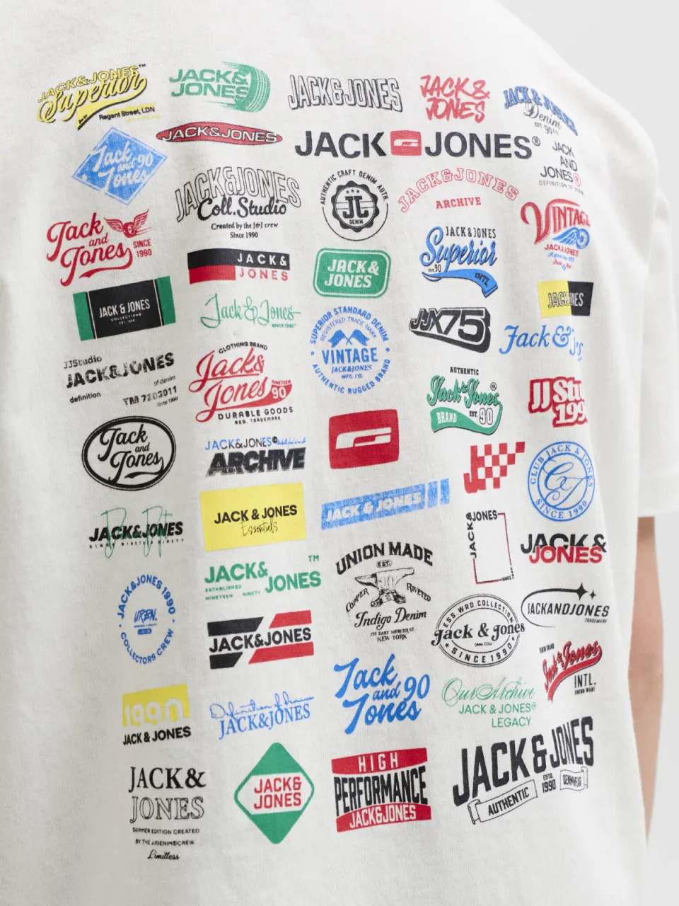Jack & Jones t-shirt met backprint wit, foto 6