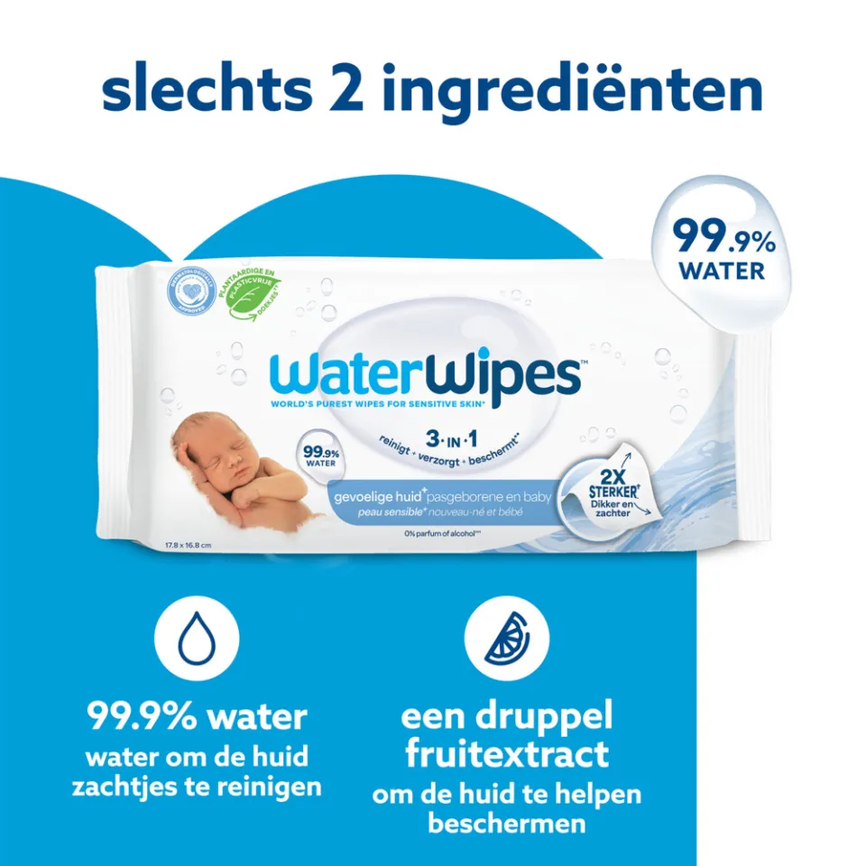 WaterWipes billendoekjes 1080 doekjes, foto 7