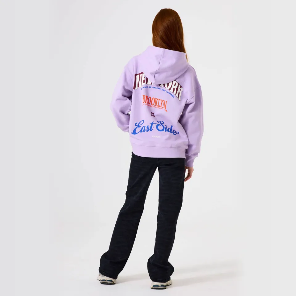 Garcia hoodie met backprint lila, foto 4