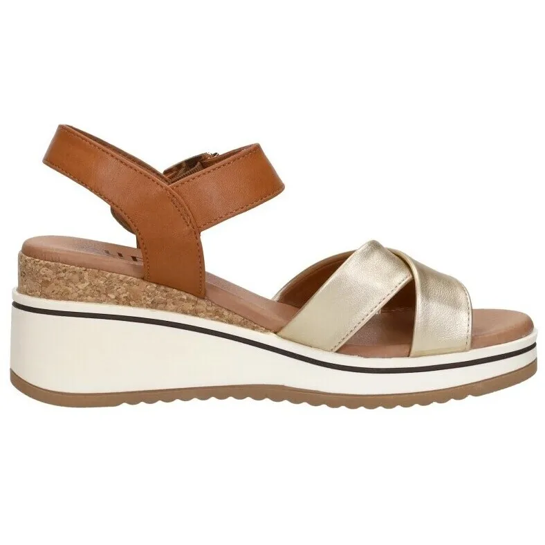 Sub55 sandalen hak cognac