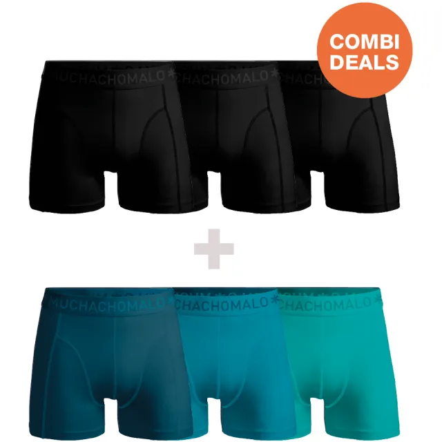 Muchachomalo Heren 3+3-pack Boxershorts Veelkleurig