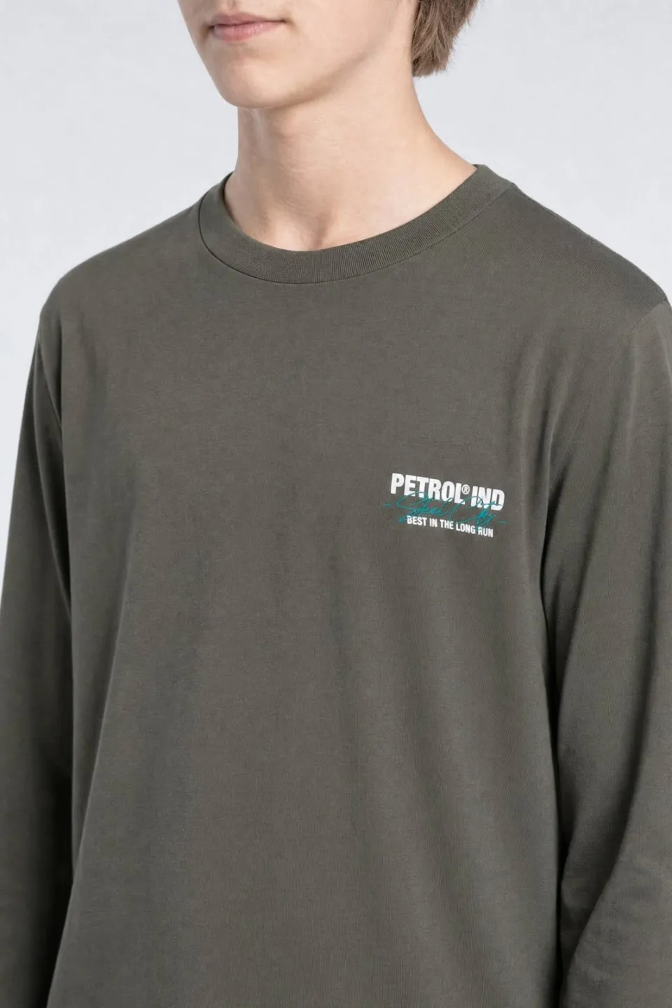 Petrol Industries longsleeve met backprint kaki, foto 5