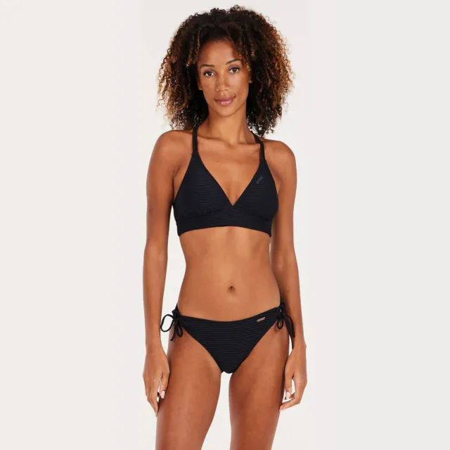 Protest strik bikinibroekje MIXBACK met ribstructuur zwart True Black