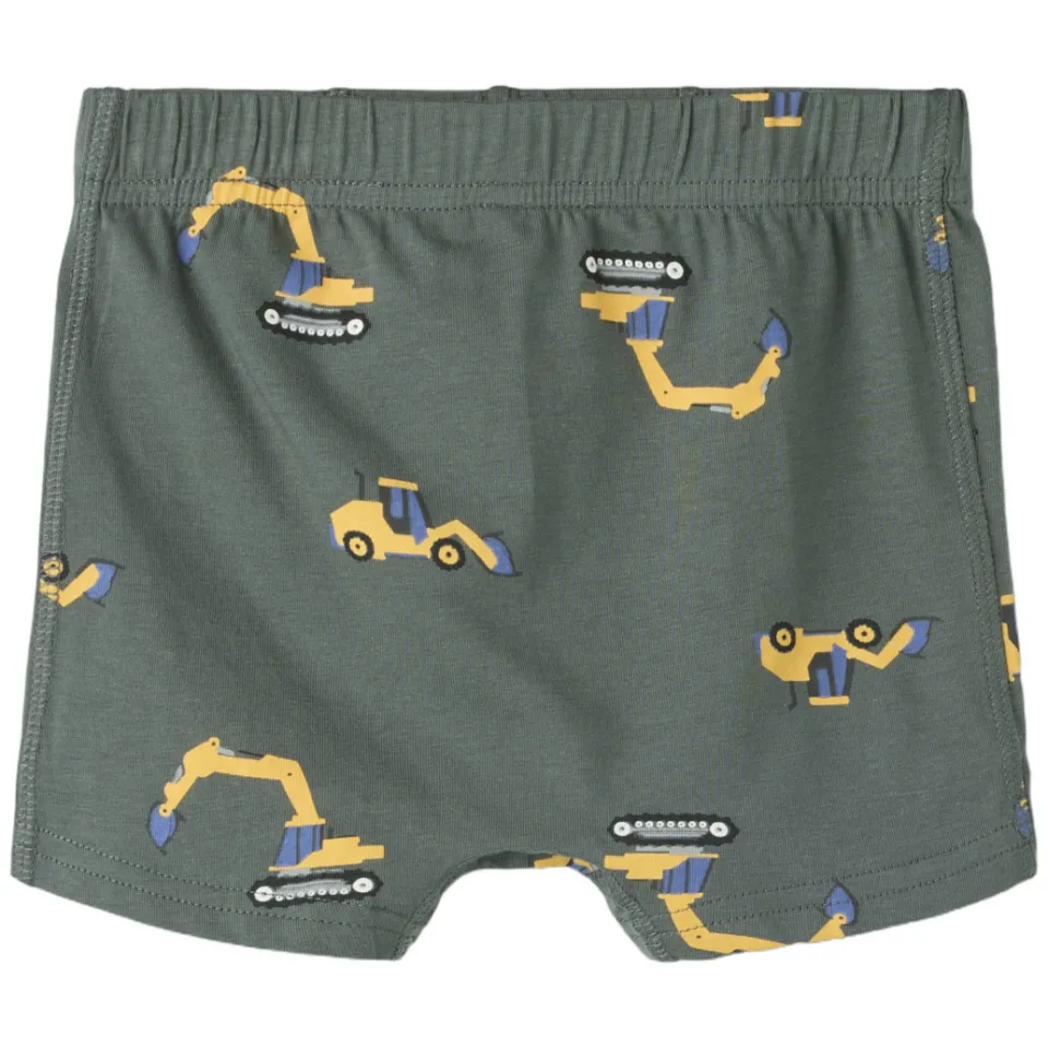 NAME IT MINI boxershorts set van 3 print Grijsgroen/donkerblauw/grijs