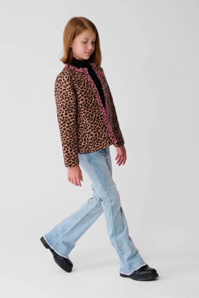 Shoeby jasje voor binnen met panterprint bruin, foto 2