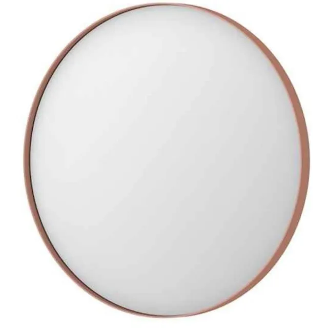 Ink Spiegel Rond Geborsteld Koper Aluminium Kader 60 x 3,5 cm