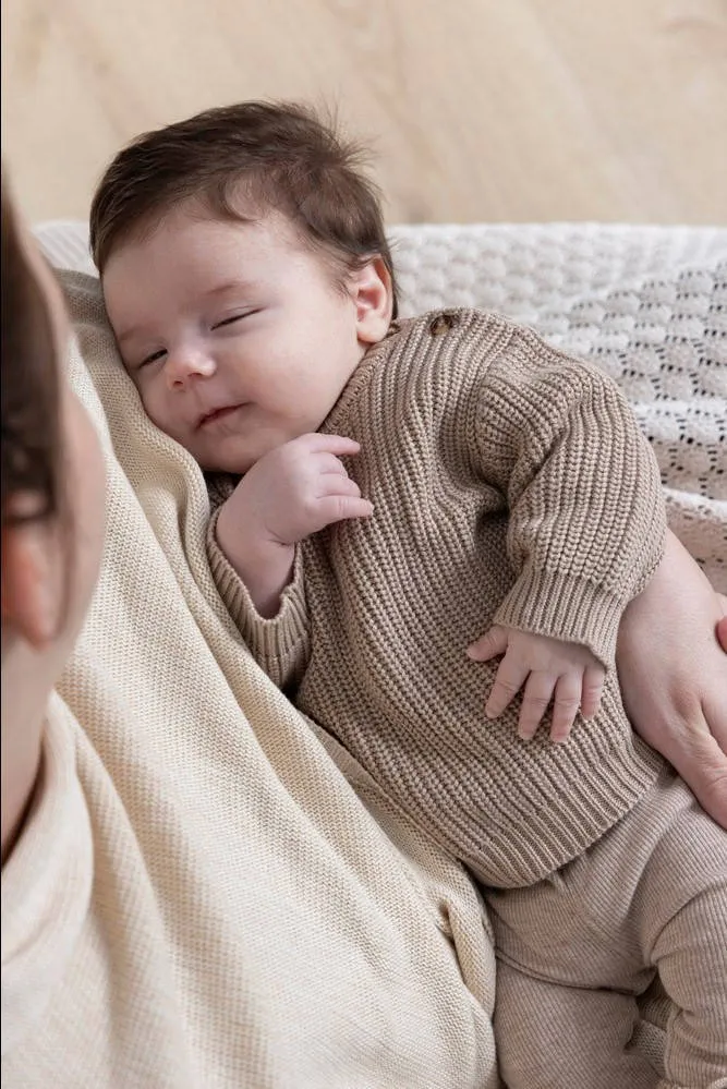 Feetje babybroek taupe effen, foto 7