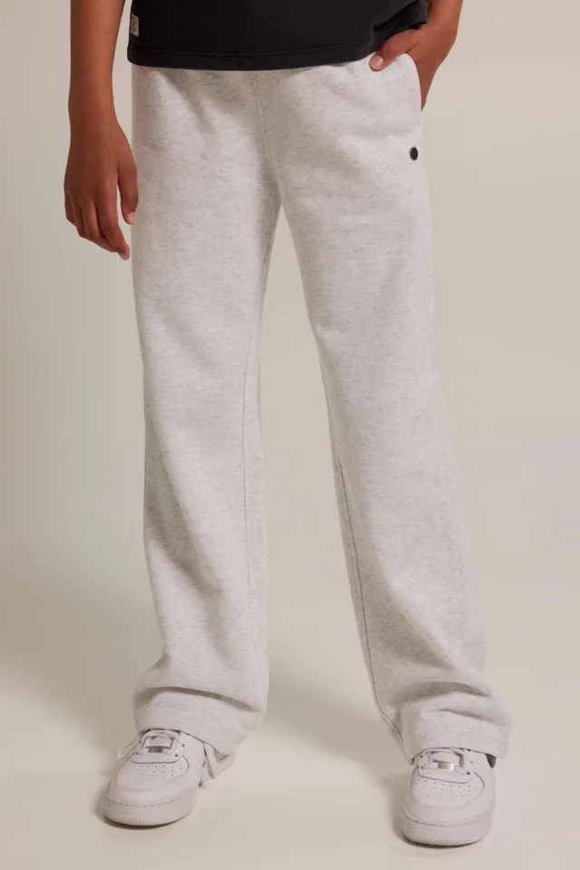 America Today wide leg joggingbroek lichtgrijs light grey melange