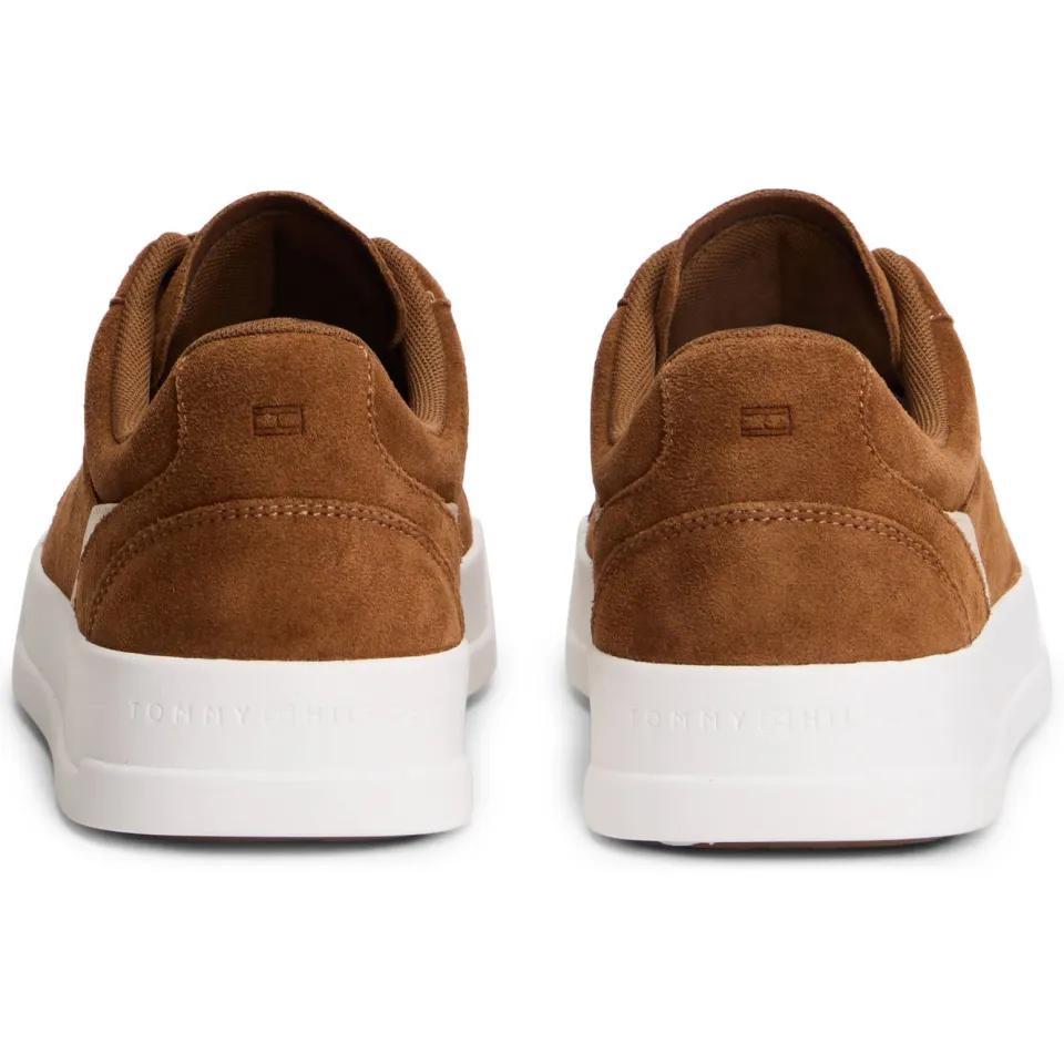 Tommy Hilfiger TH Court Premium sneaker bruin, foto 8