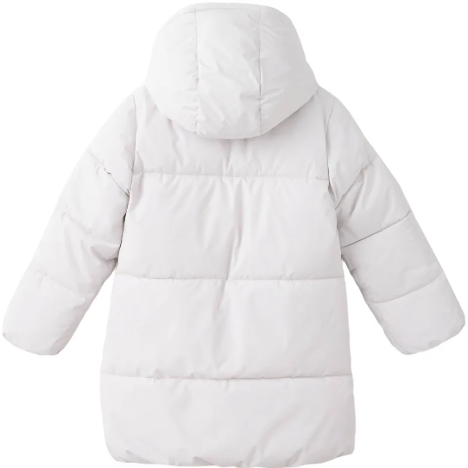 Mango Kids lange gewatteerde winterjas ecru, foto 2