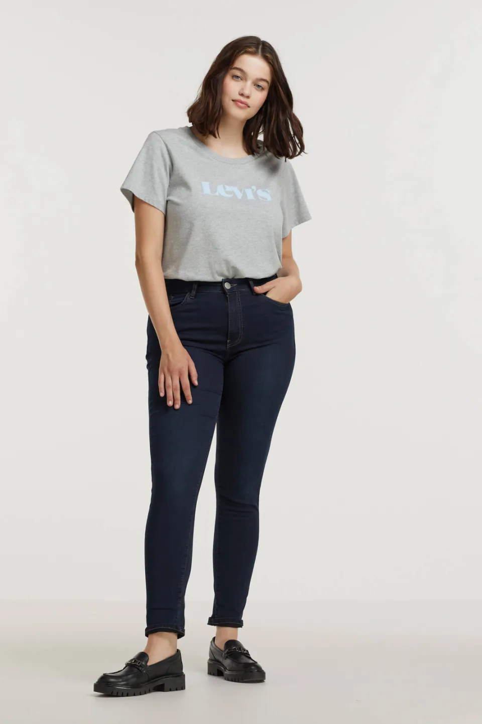 Yoek high waist shaping skinny jeans dark denim, foto 3