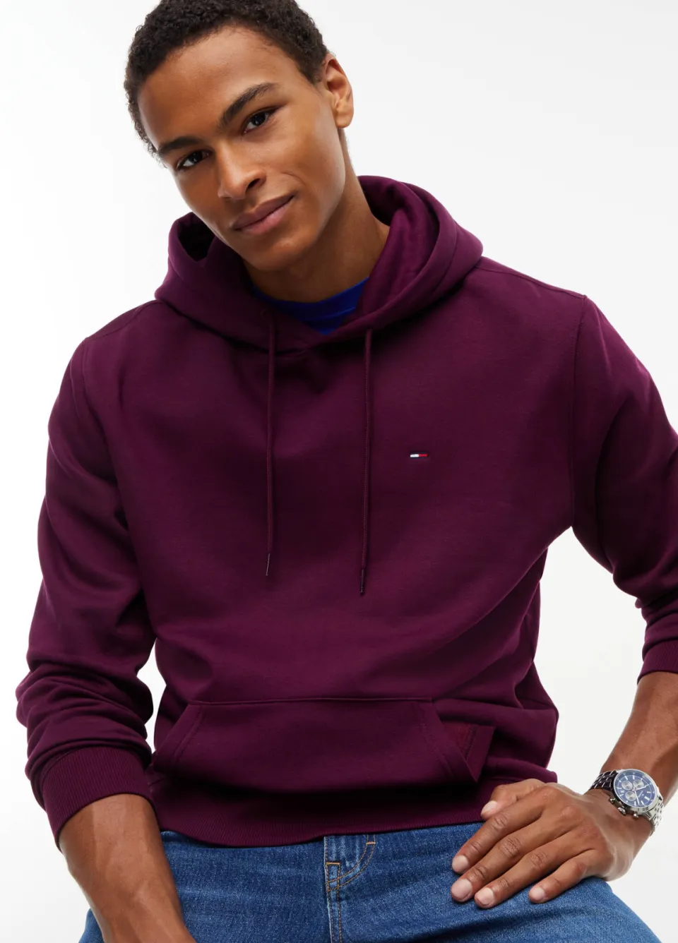 Tommy Jeans hoodie met logo - calypso berry bordeaux, foto 4